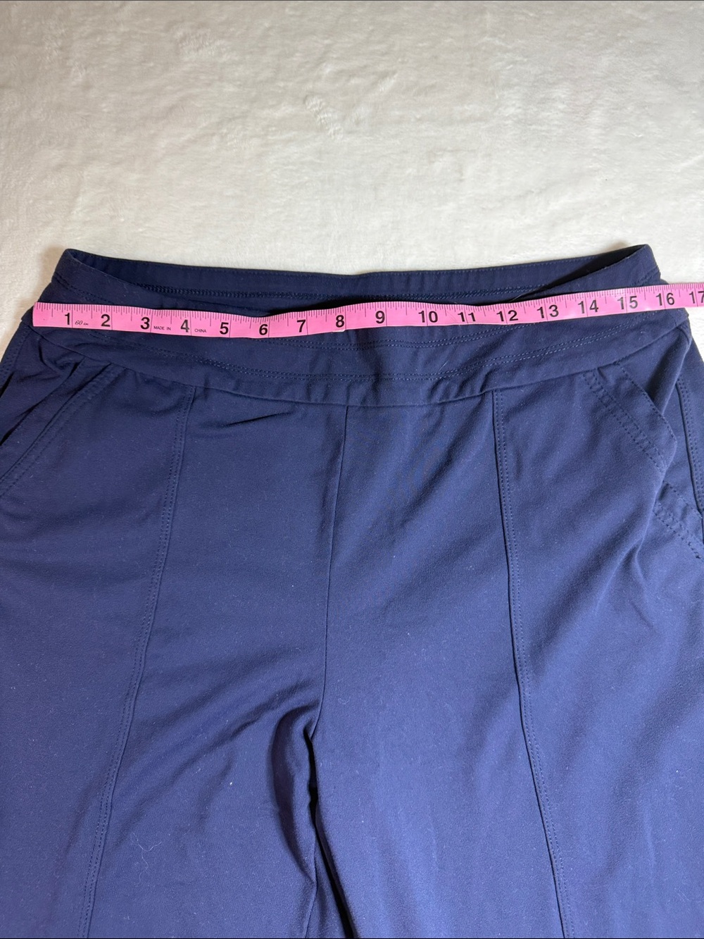 Chicos Women's Straight Leg Athleisure Pants in Navy - Picture 3 of 6